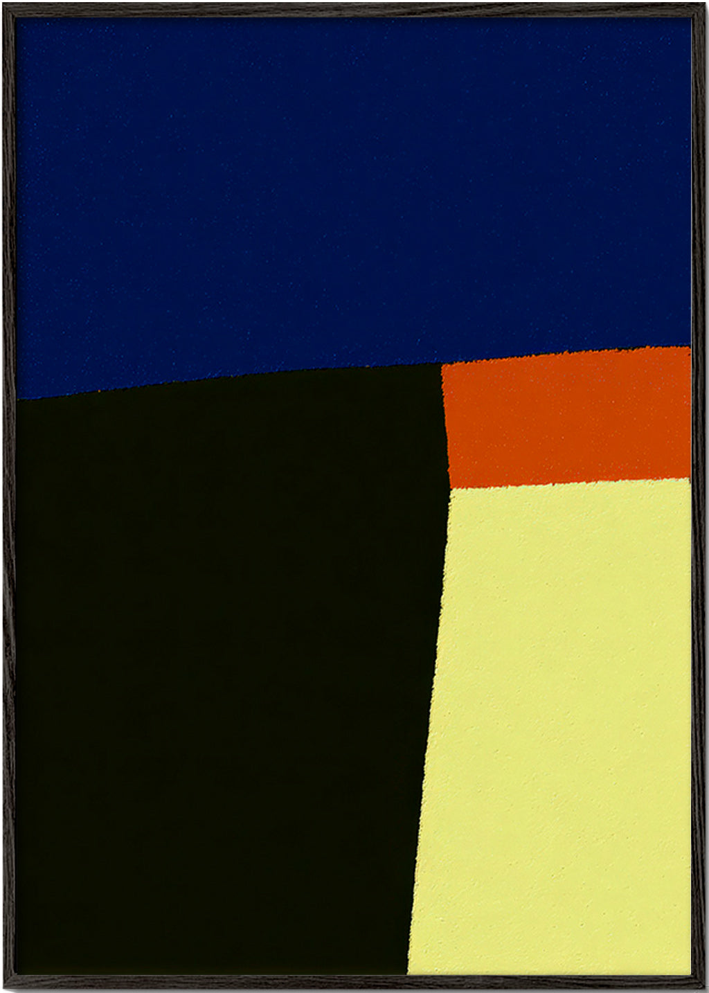 Abstract kunstwerk met krachtige blauwe vlakken