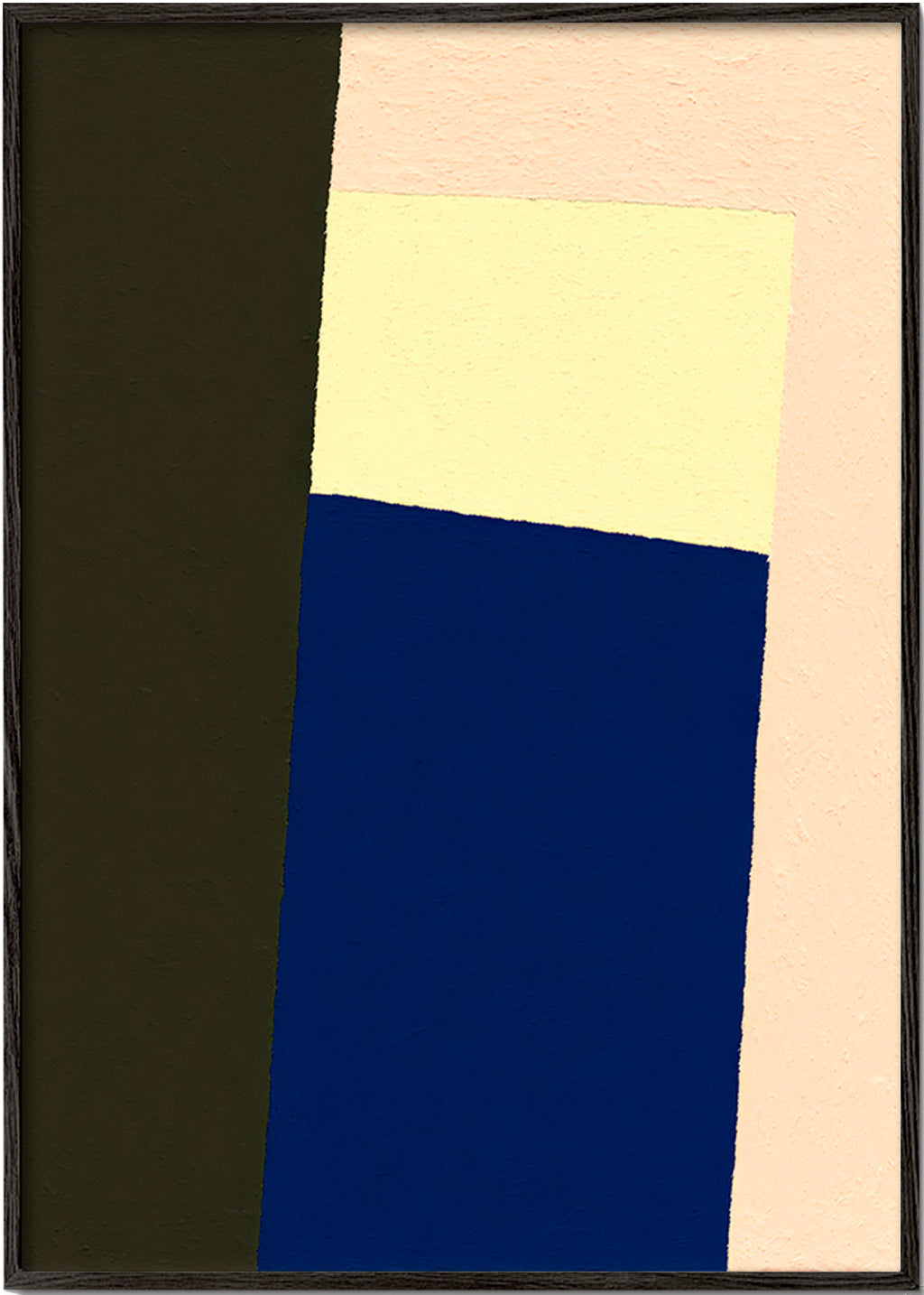 Geometrische poster met verticale blauwe blok