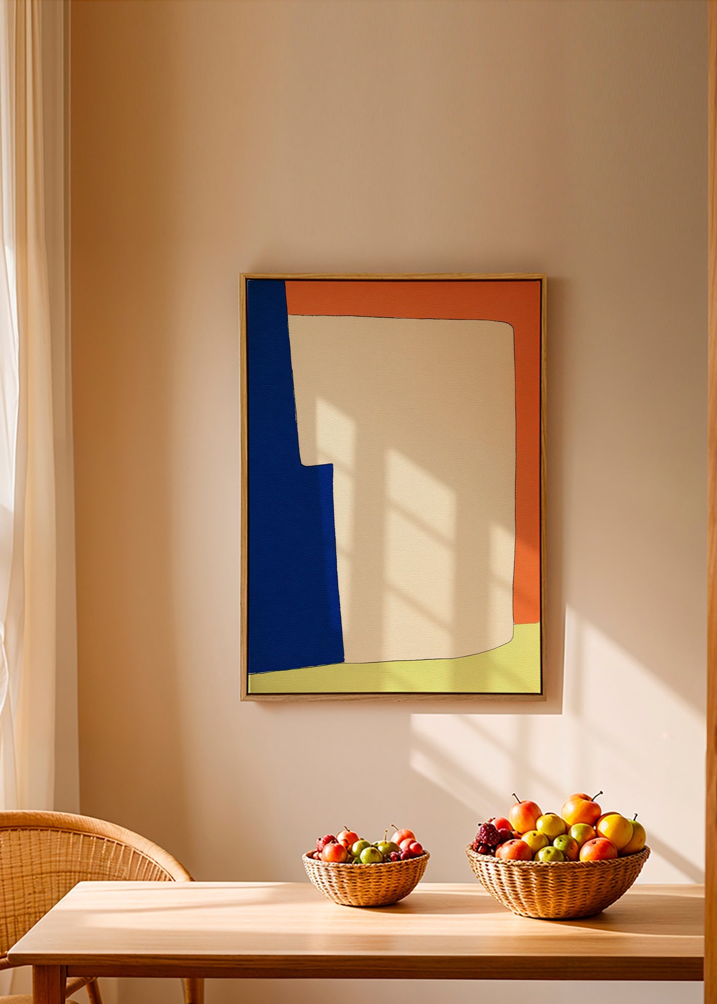 Abstract kunstwerk met zachte vormen