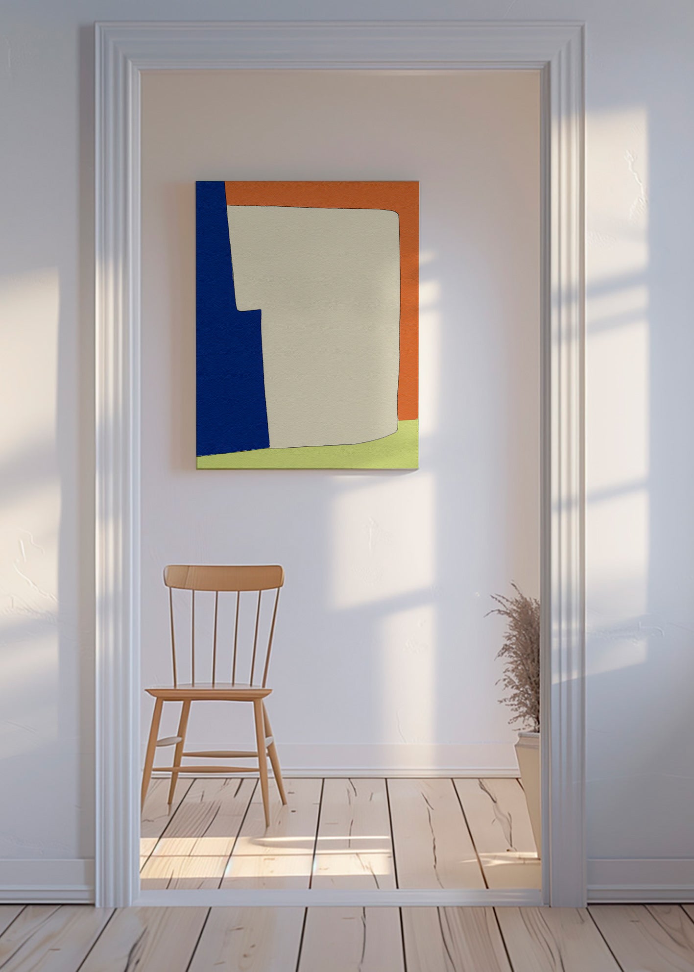 Abstract kunstwerk met zachte vormen