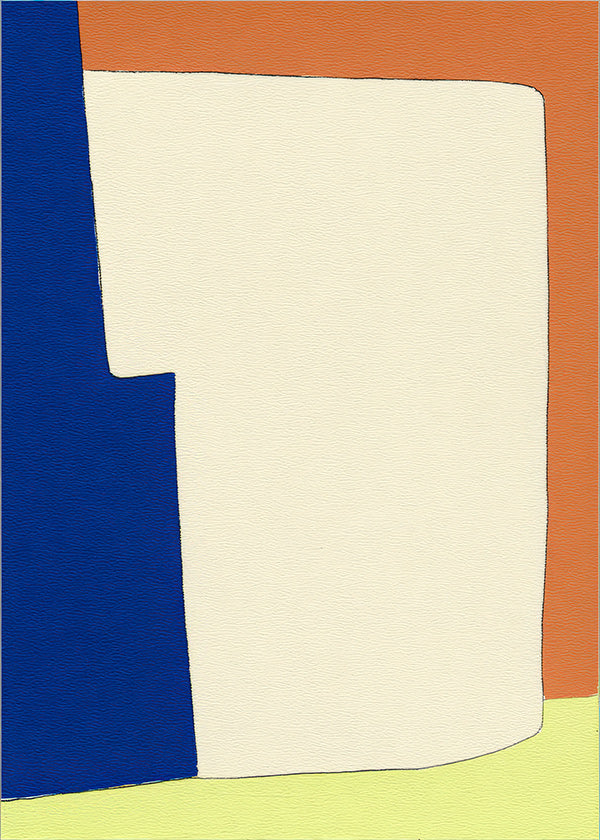 Abstract kunstwerk met zachte vormen