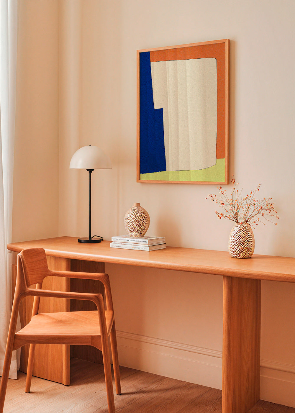 Abstract kunstwerk met zachte vormen