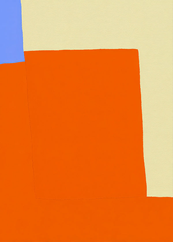 Abstract kunstwerk met oranje vlakken
