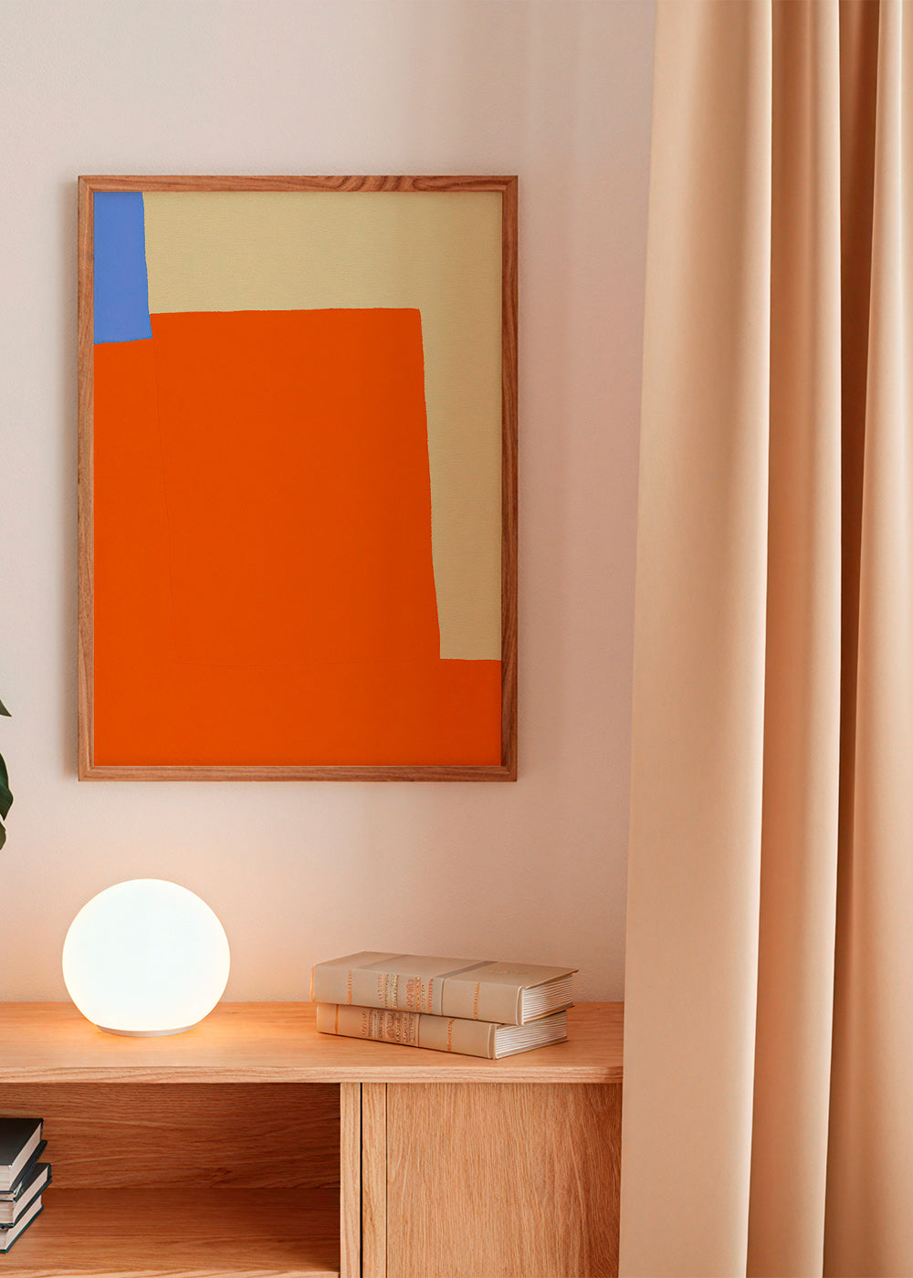 Abstract kunstwerk met oranje vlakken