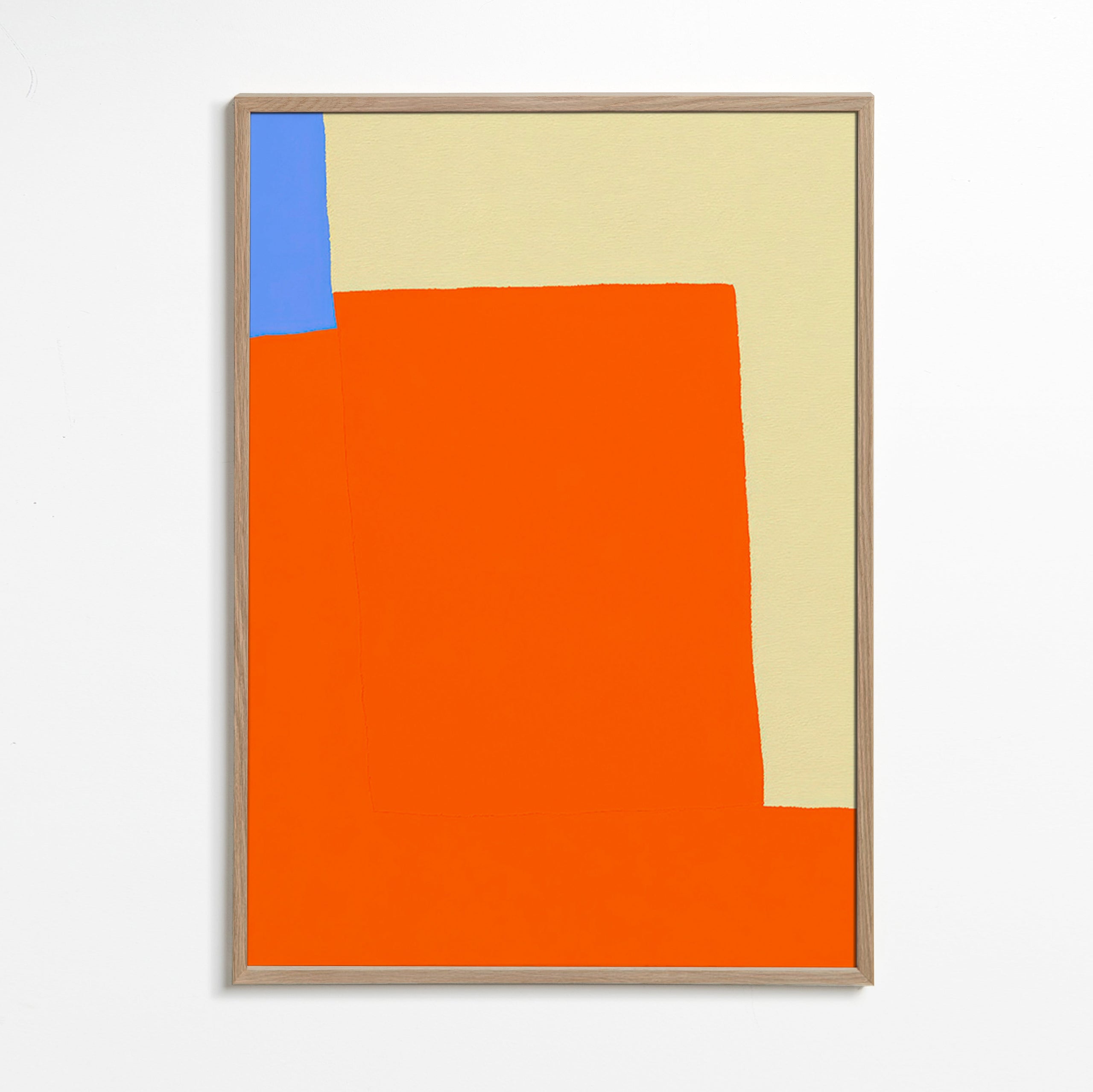 Abstract kunstwerk met oranje vlakken