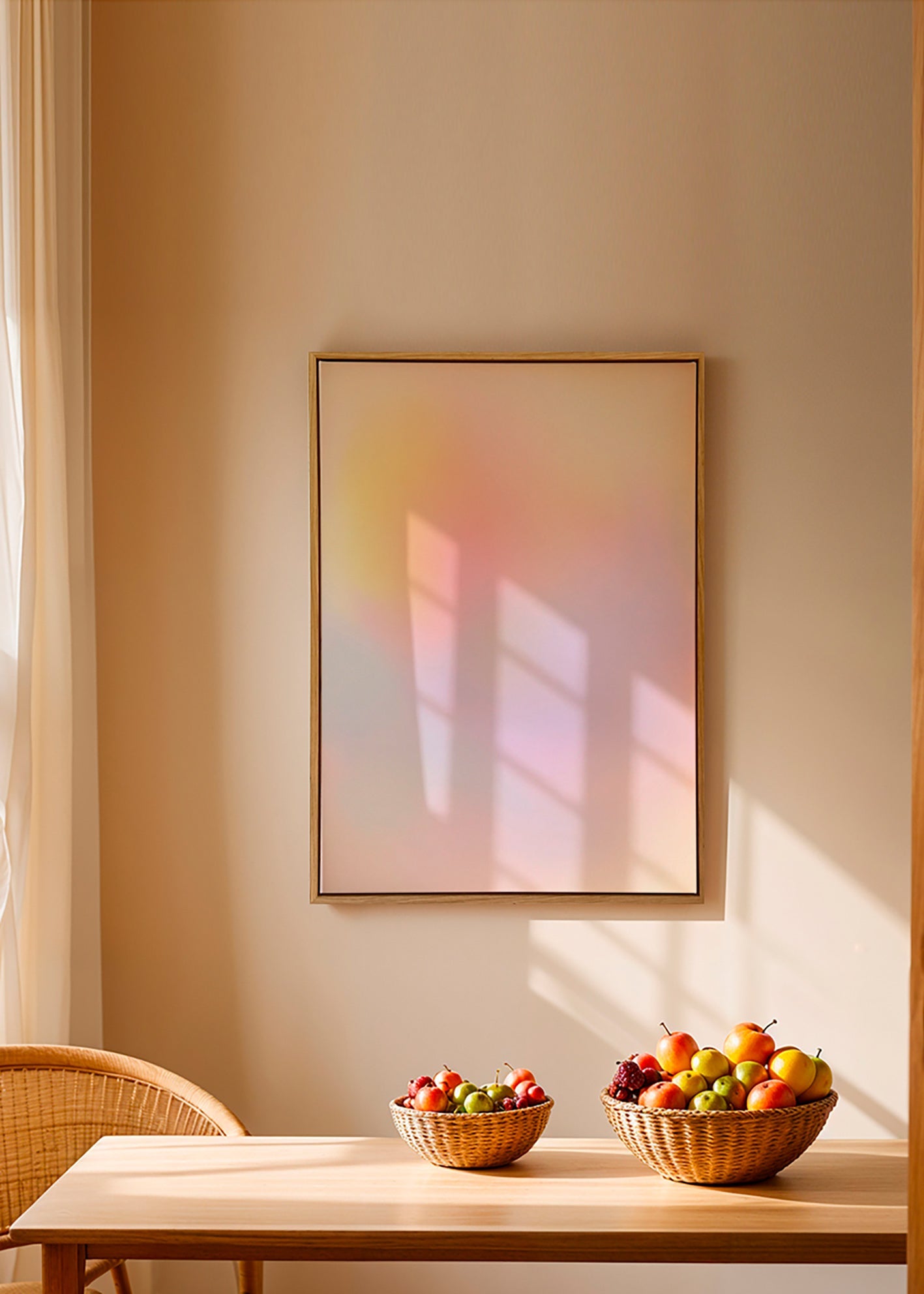 Abstract pastel kunstwerk met zachte overgangen