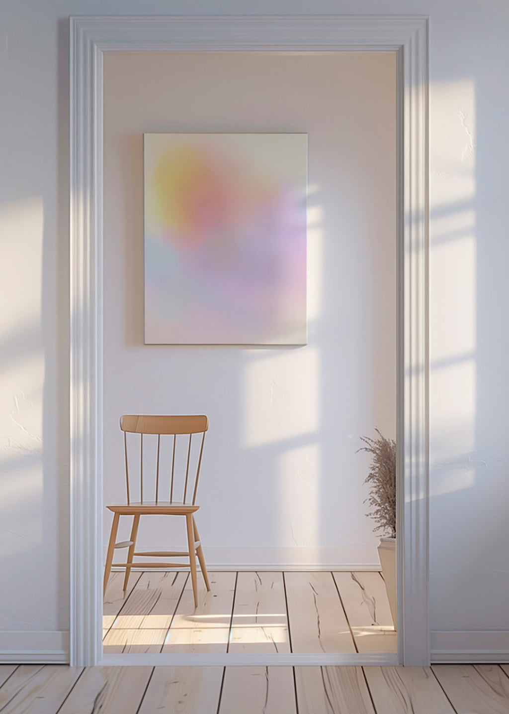 Abstract pastel kunstwerk met zachte overgangen