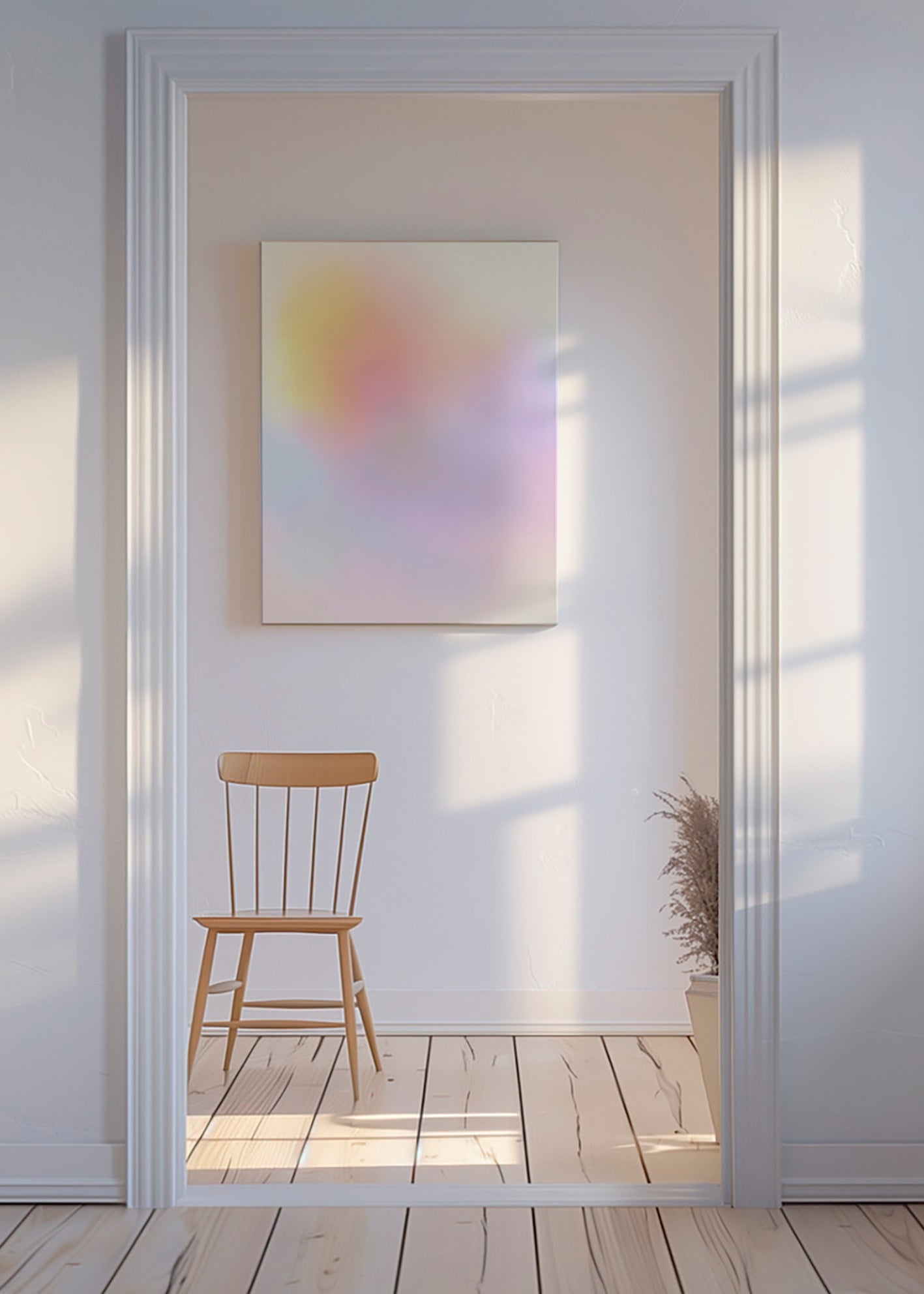 Abstract pastel kunstwerk met zachte overgangen
