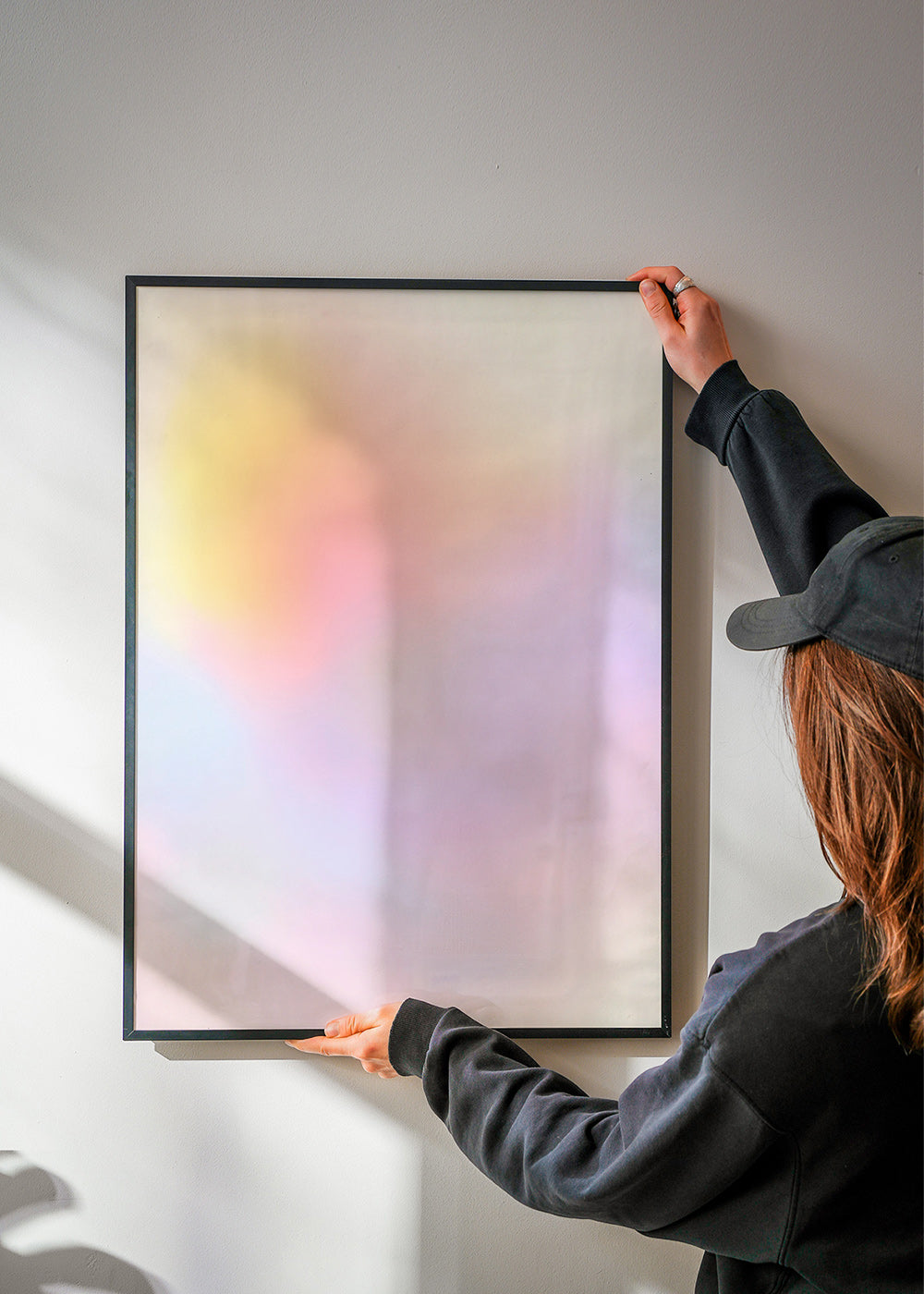 Abstract pastel kunstwerk met zachte overgangen