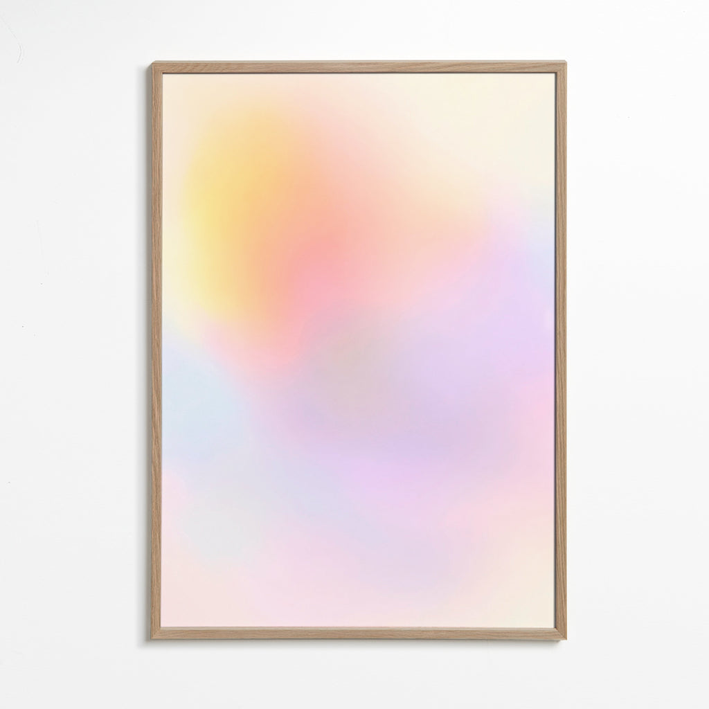 Abstract pastel kunstwerk met zachte overgangen