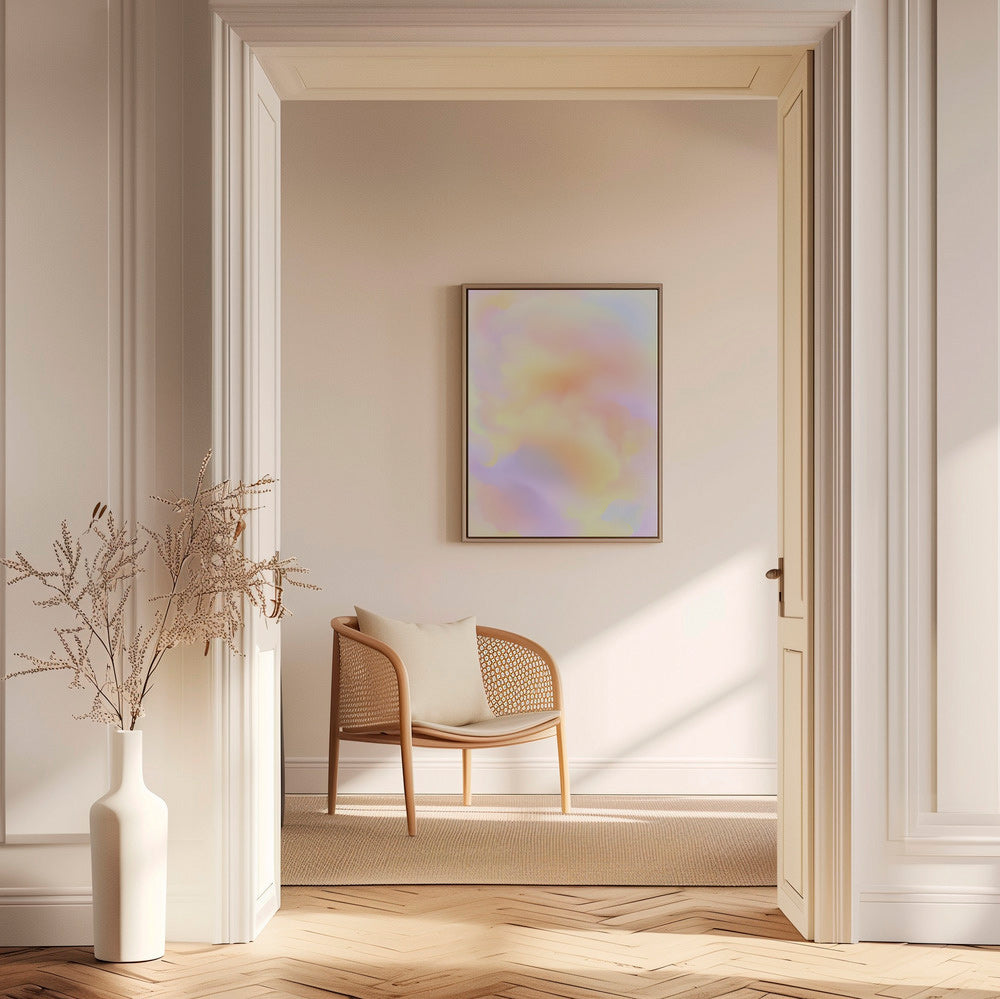 Abstracte poster pastelwolken