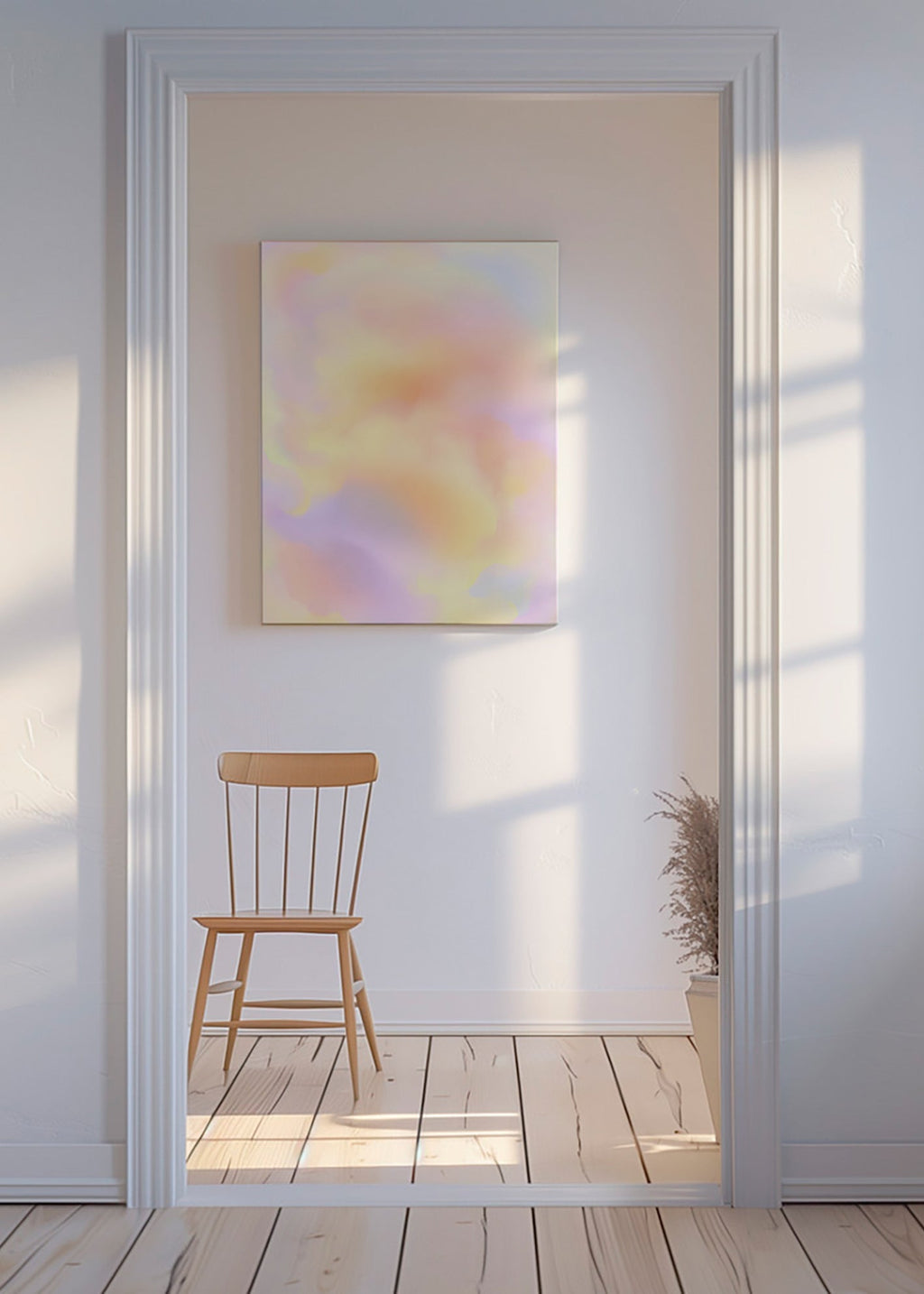 Abstracte poster pastelwolken