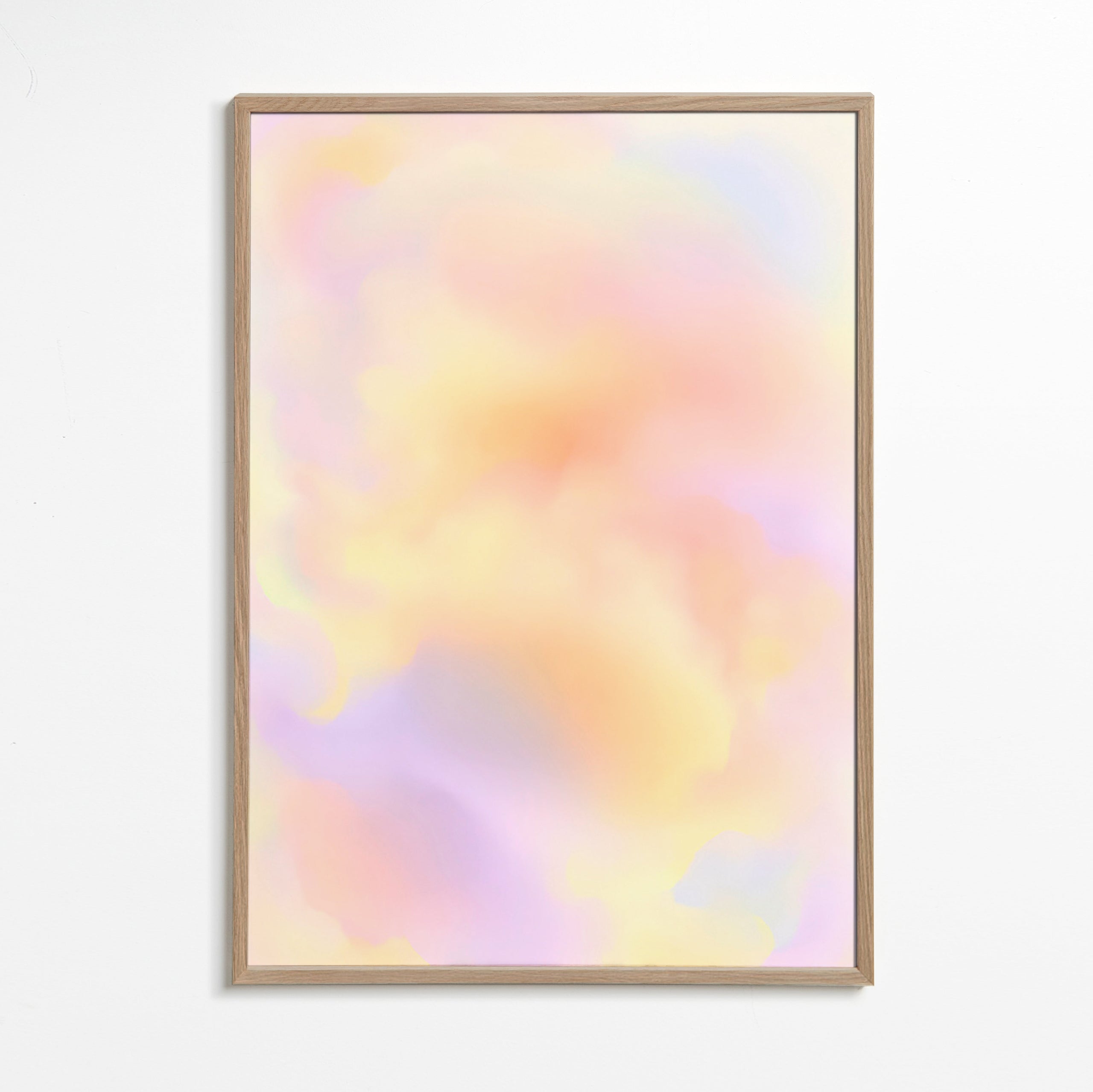 Abstracte poster pastelwolken