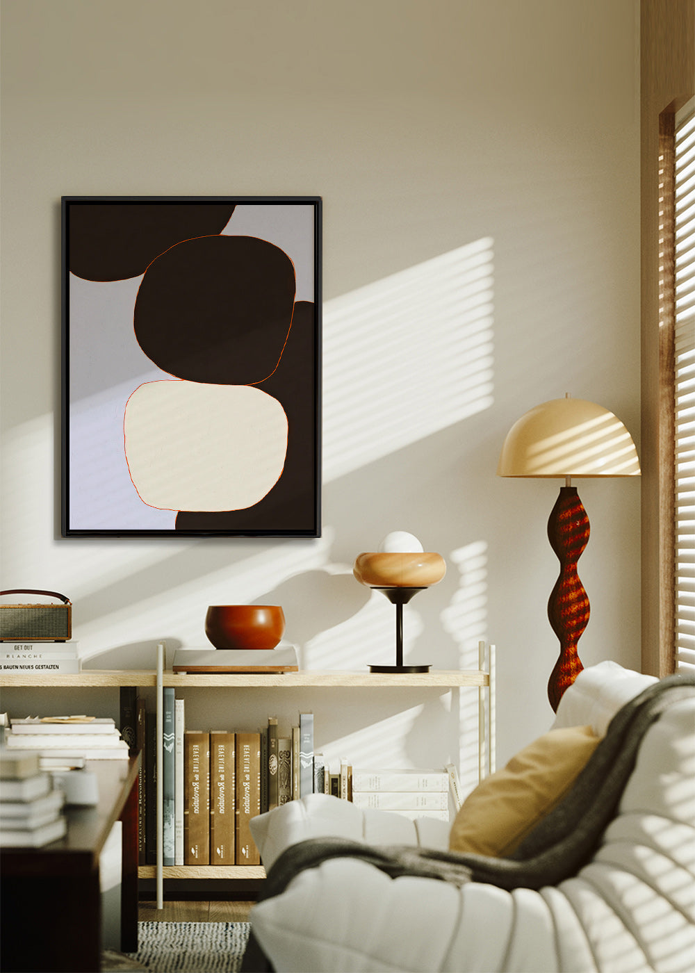 Geometrische poster met afgeronde vormen