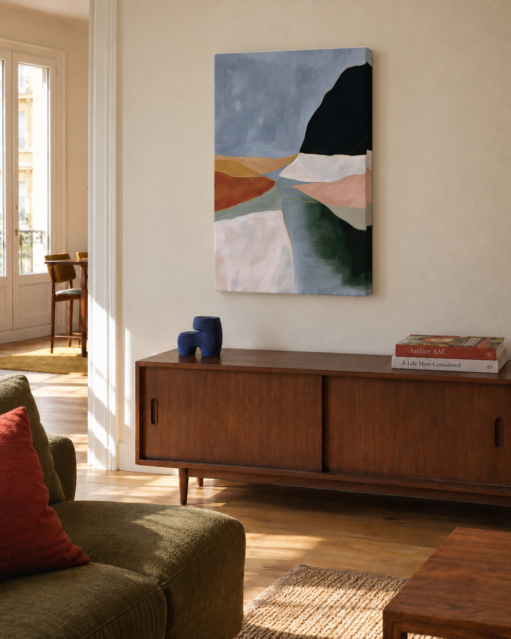 Northern Valley - Unframed canvas in an interior