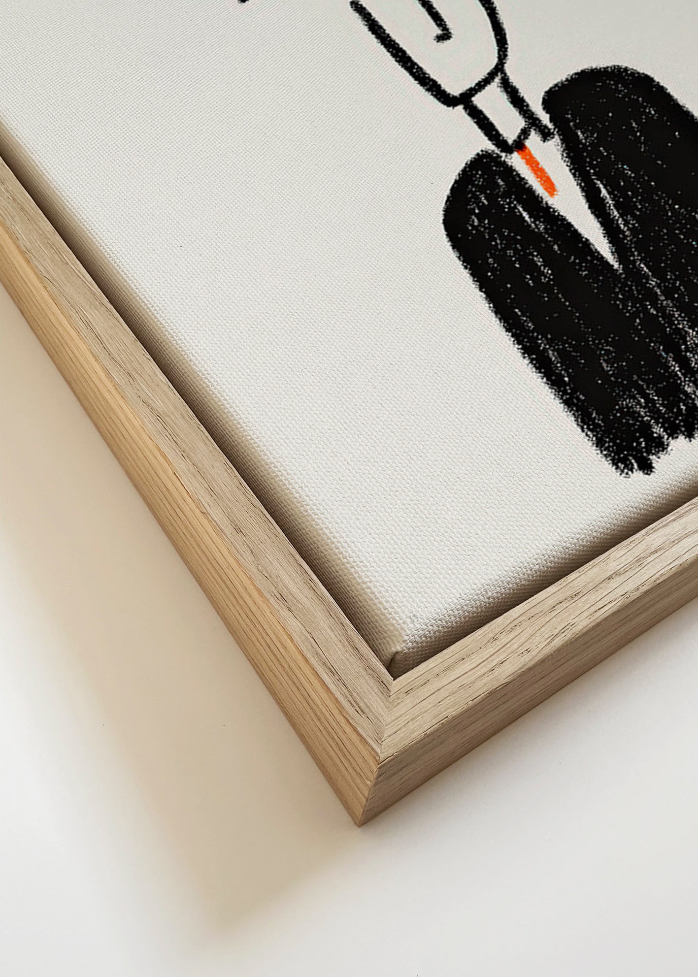 Minimalistische illustratie van een figuur met rook