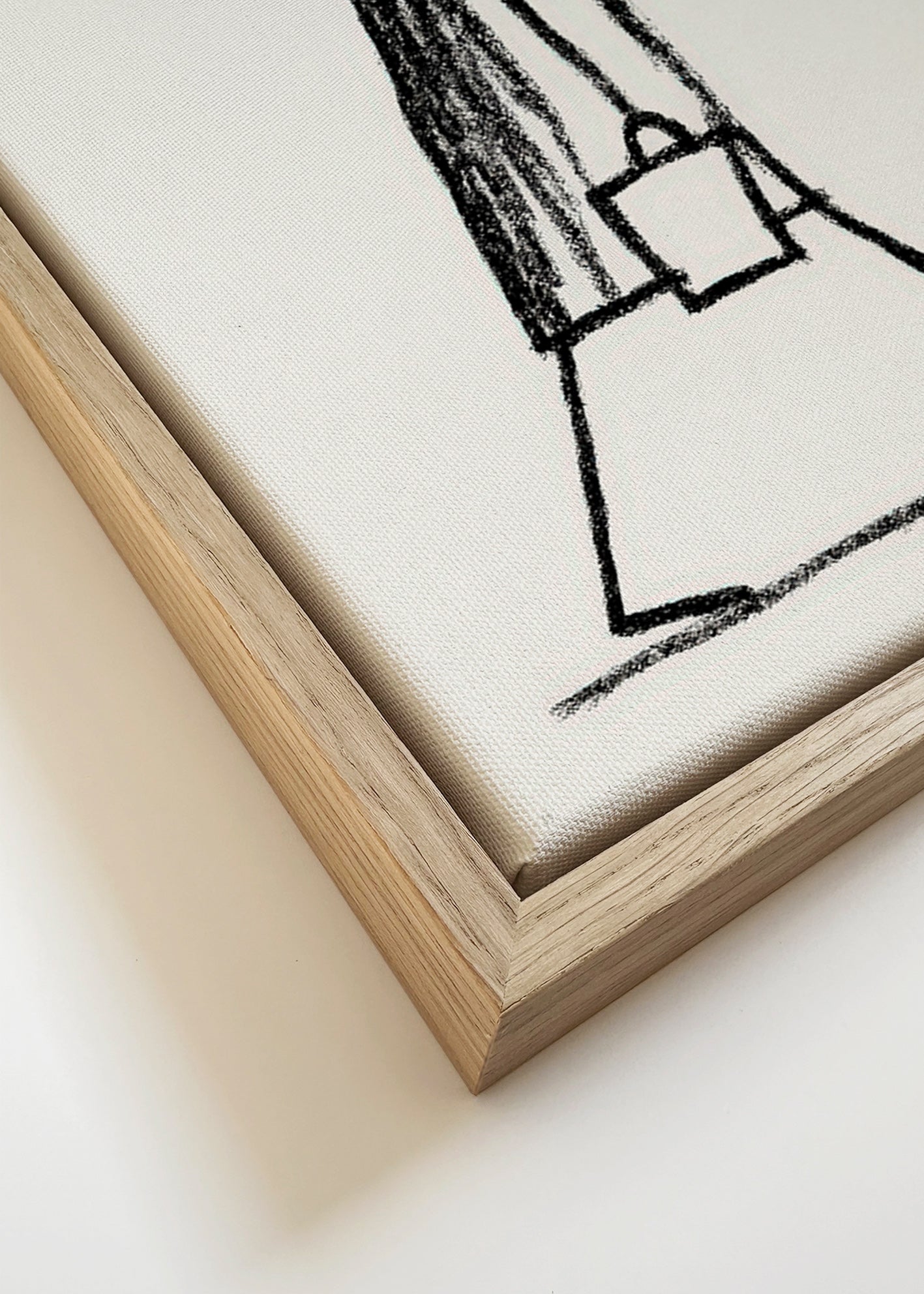 Minimalistische illustratie van rokende wandelaar