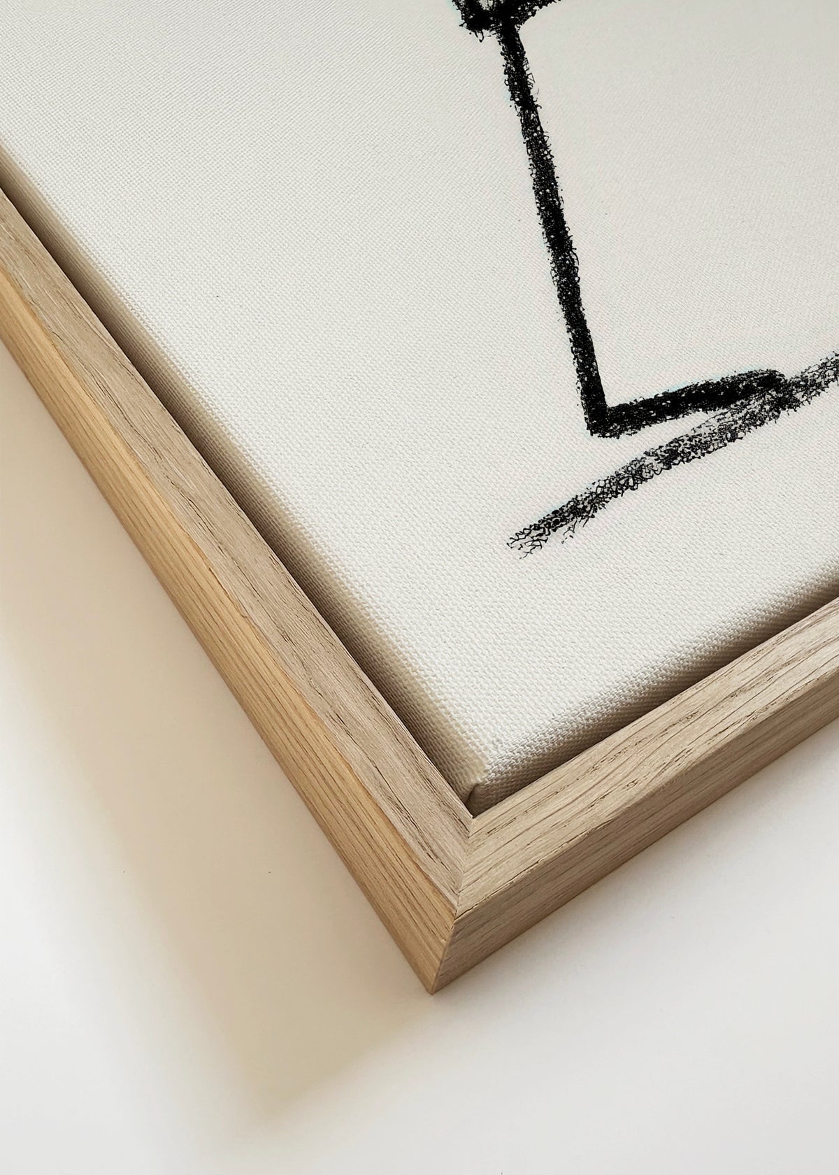 Smoking Figure - Framed canvas detail