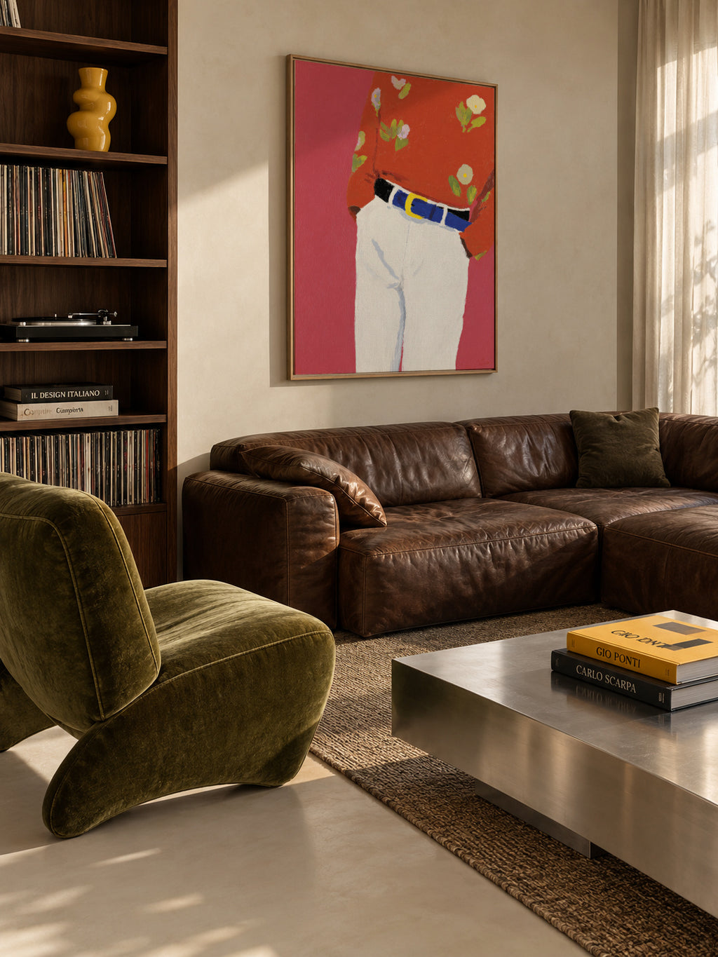 Floral Shirt - Framed canvas in an interior