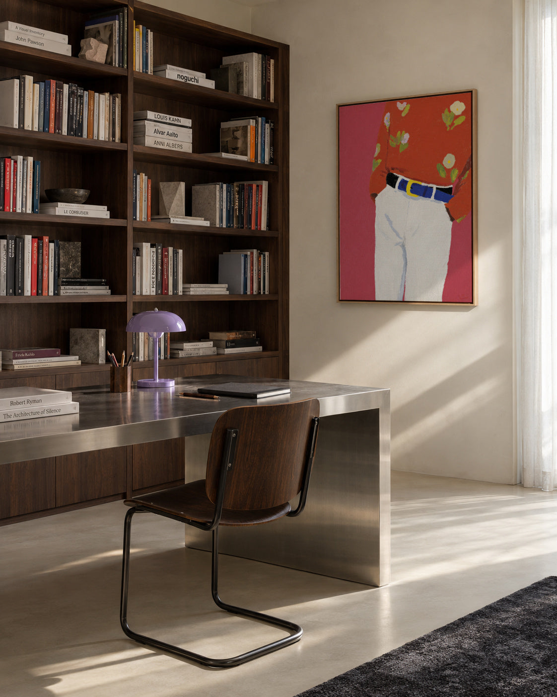 Floral Shirt - Framed canvas in an interior