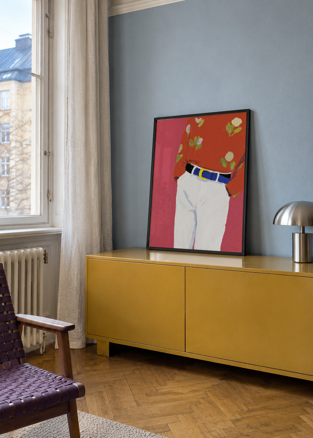 Floral Shirt - Framed poster in an interior