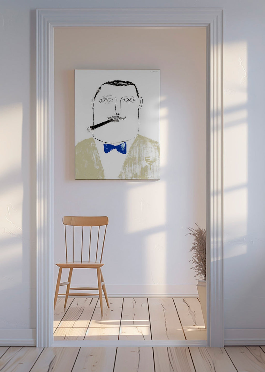 Illustratie van heer met sigaar