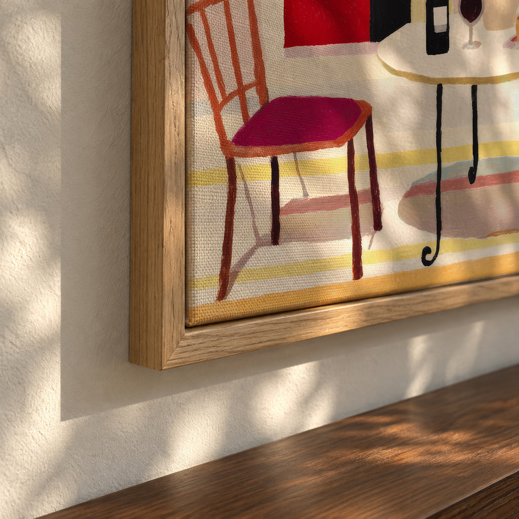 Italian Balcony - Framed canvas detail