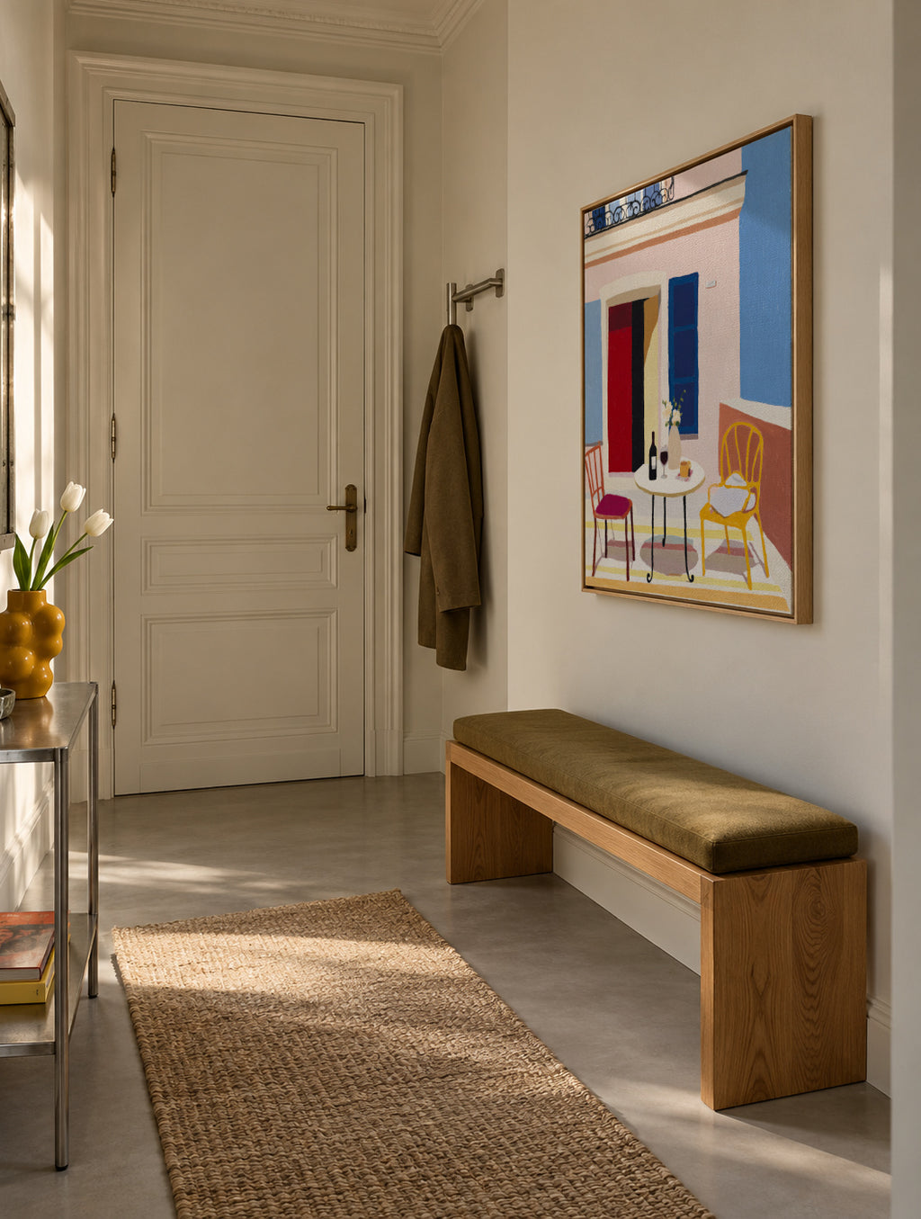Italian Balcony - Framed canvas in an interior