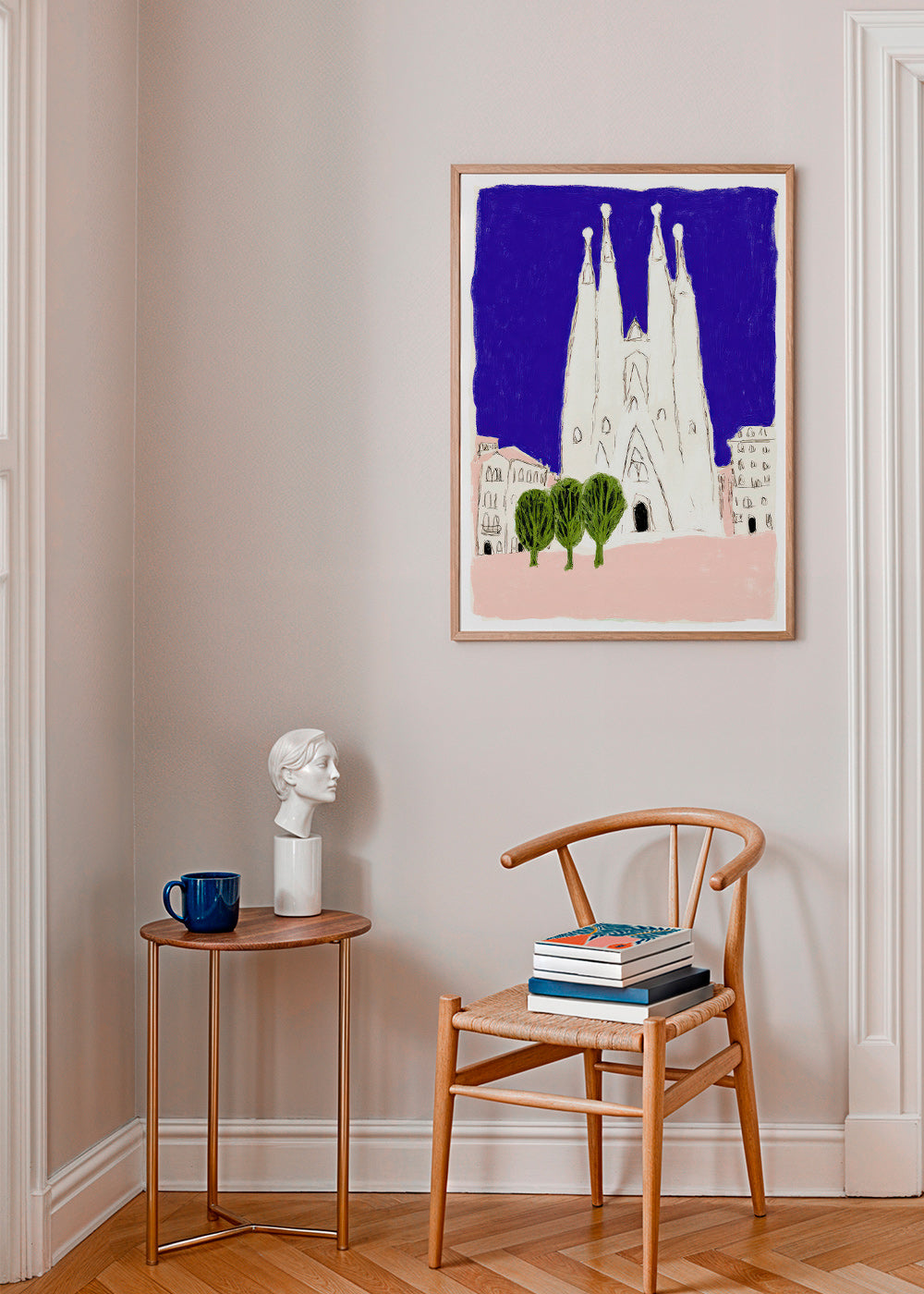 Keuken kunst Sagrada Familia nachtelijke schets