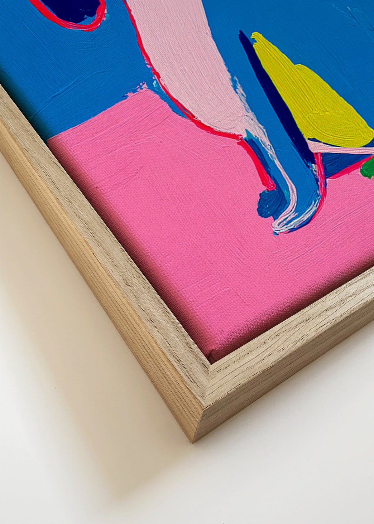 Kunstwerk neonhond felle kleuren