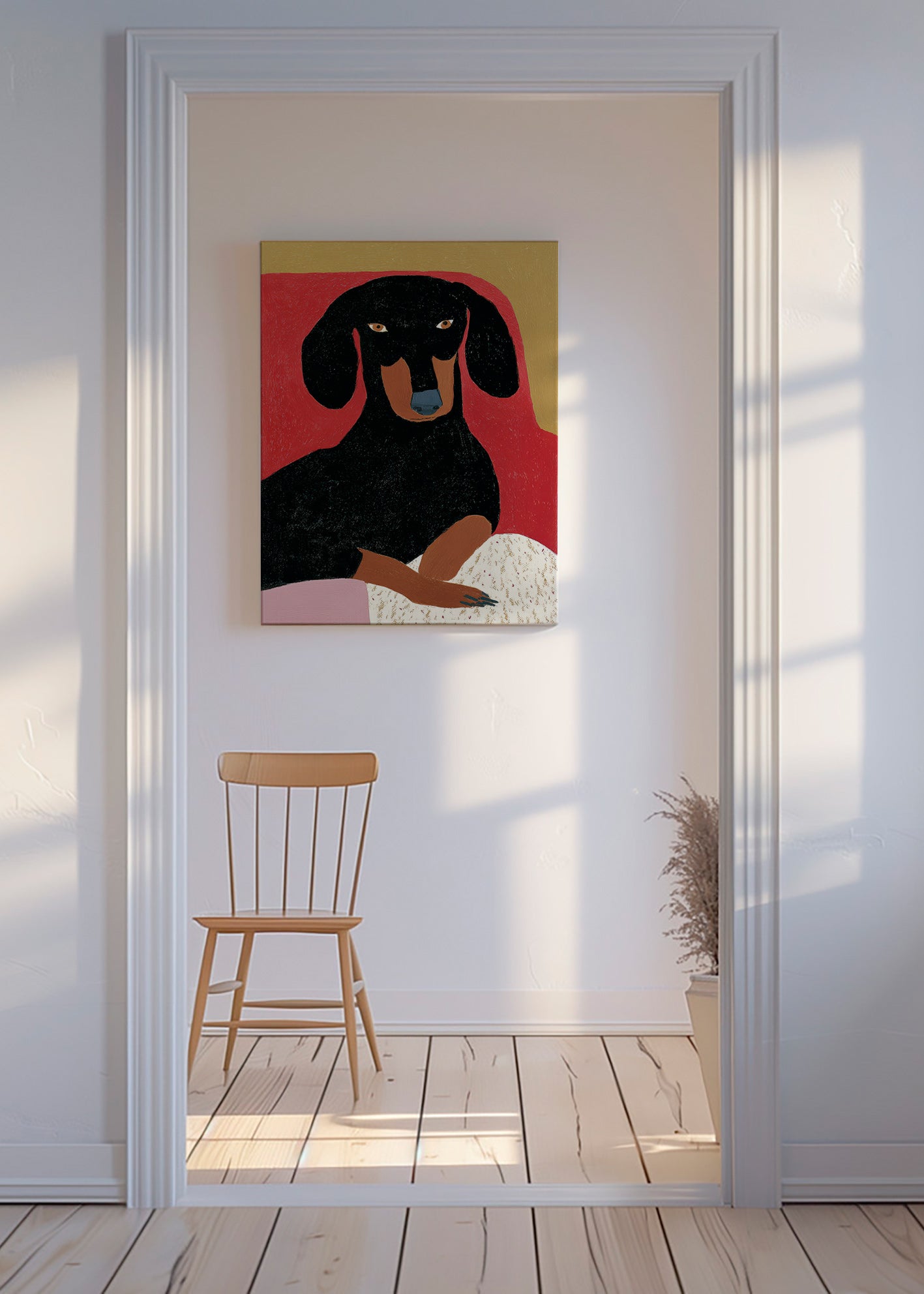 Illustratie van teckelportret
