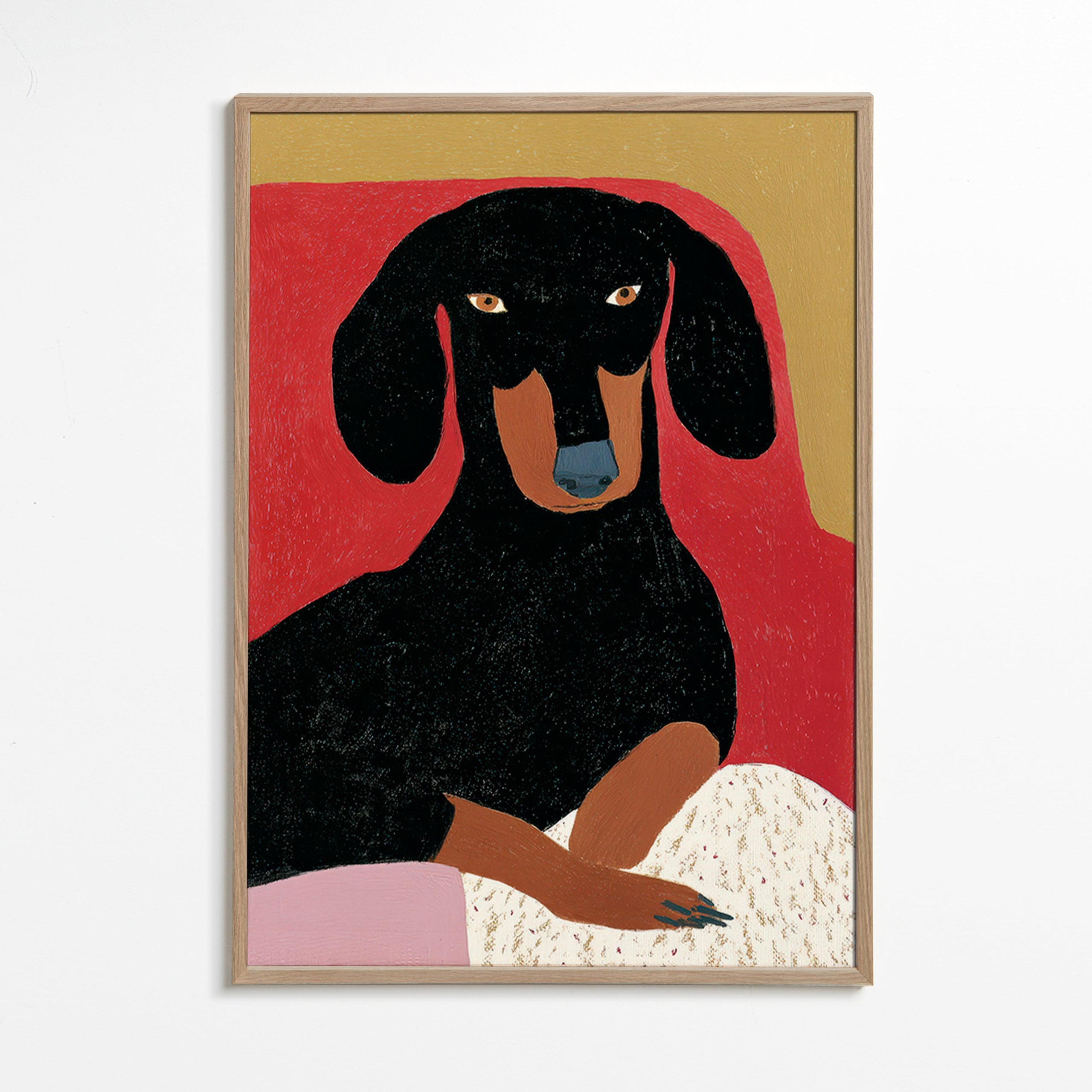 Illustratie van teckelportret