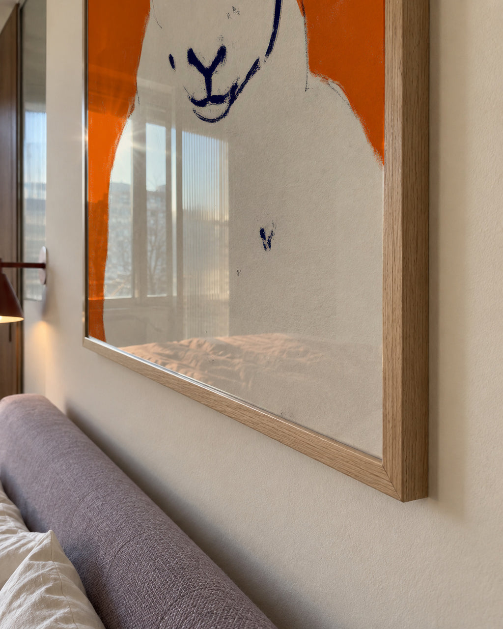 White Sheep - Framed poster detail