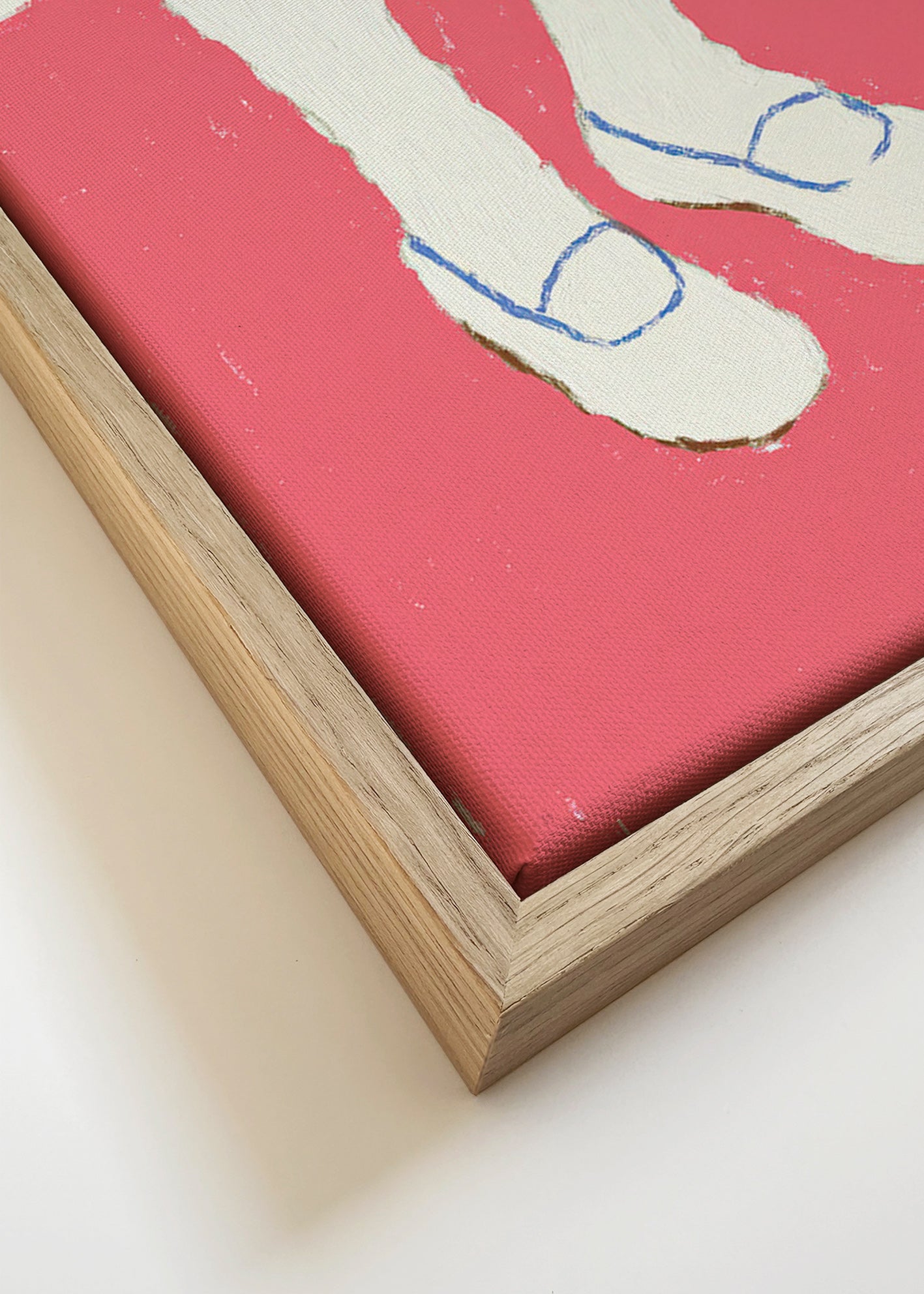 Illustratie van benen met roze schoenen