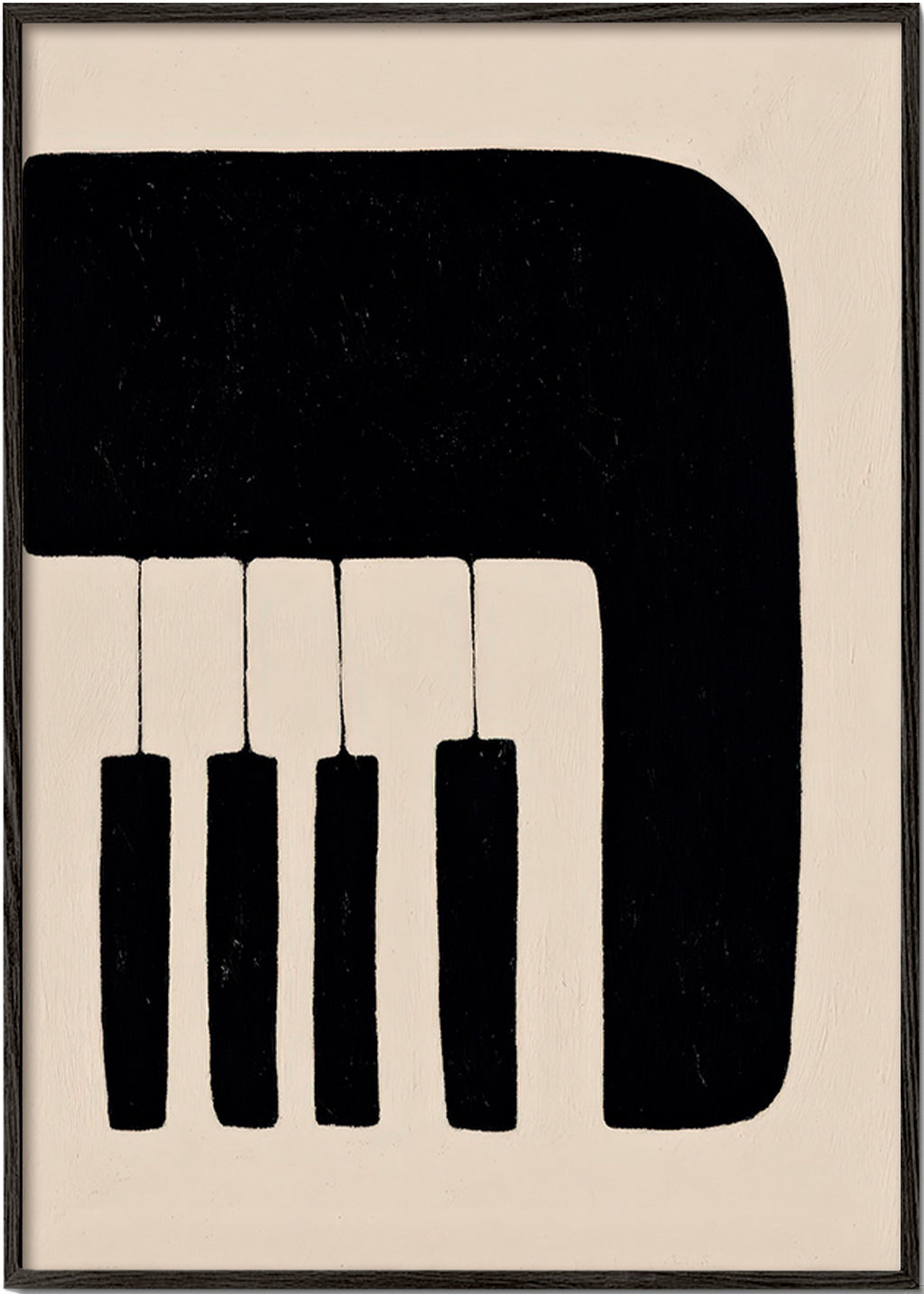 Minimalistisch pianokunstwerk met toetsen