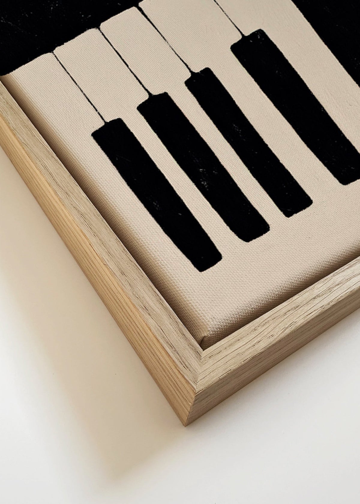 Minimalistisch pianokunstwerk met toetsen