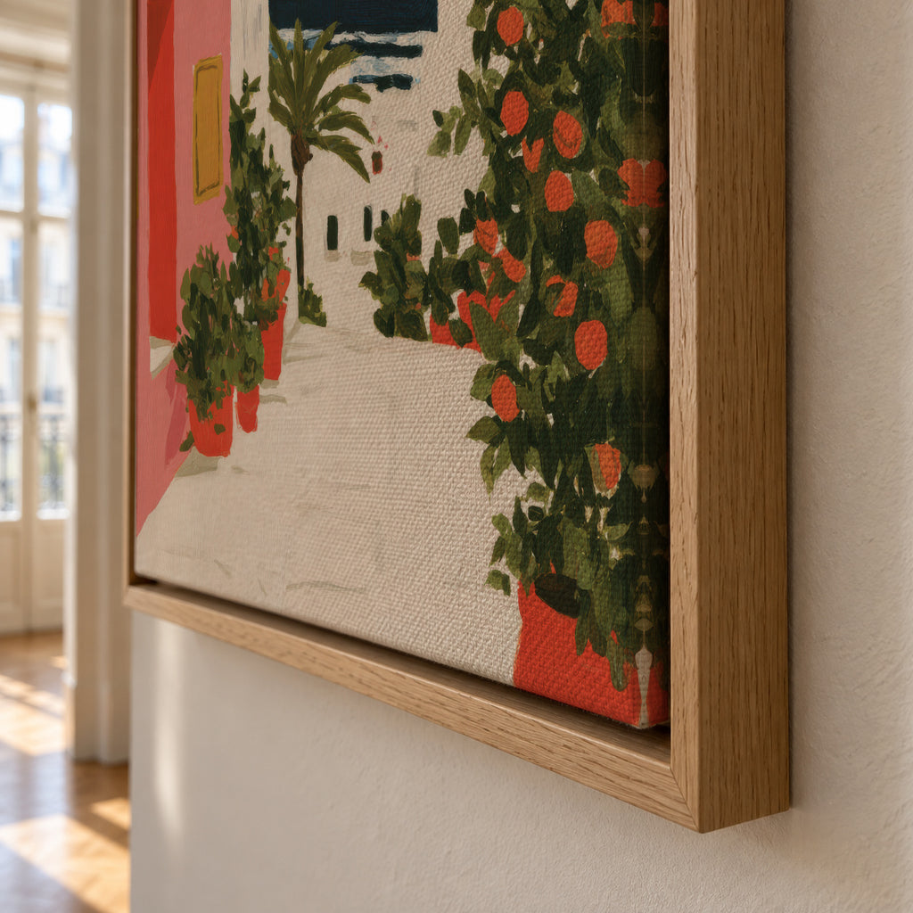 Coastal Alley - Framed canvas detail