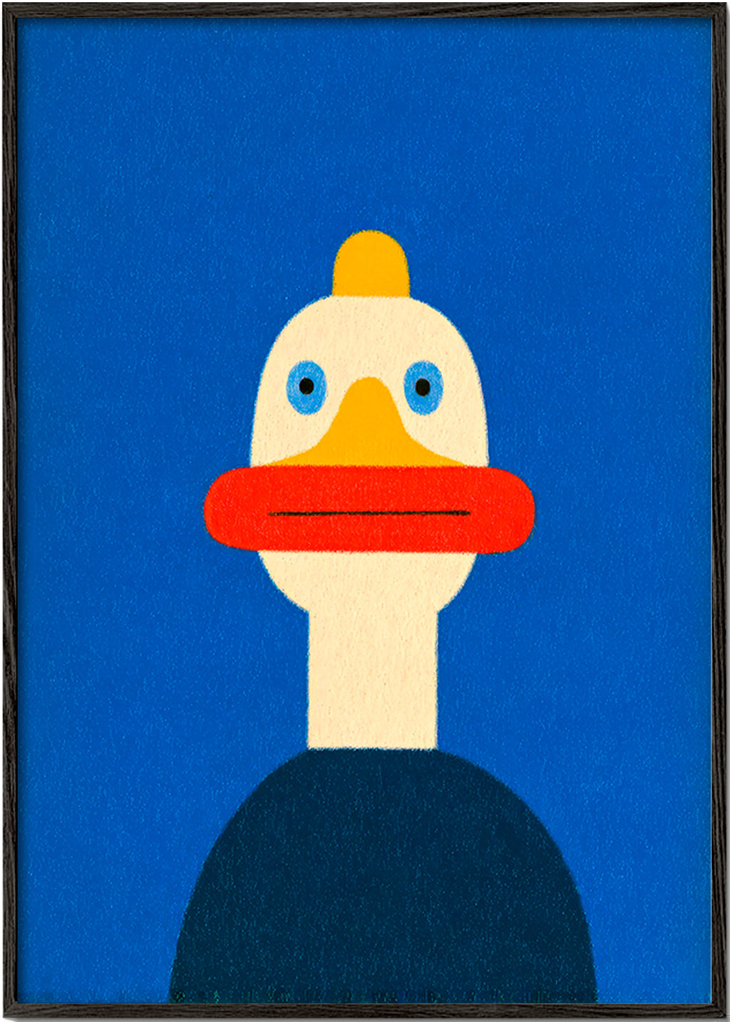 Dierenposter blauwe eend illustratie