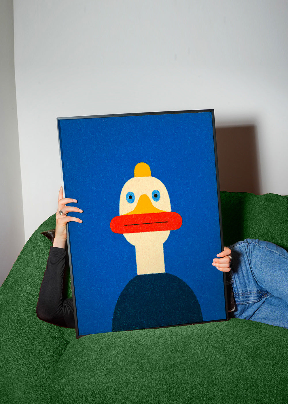 Dierenposter blauwe eend illustratie