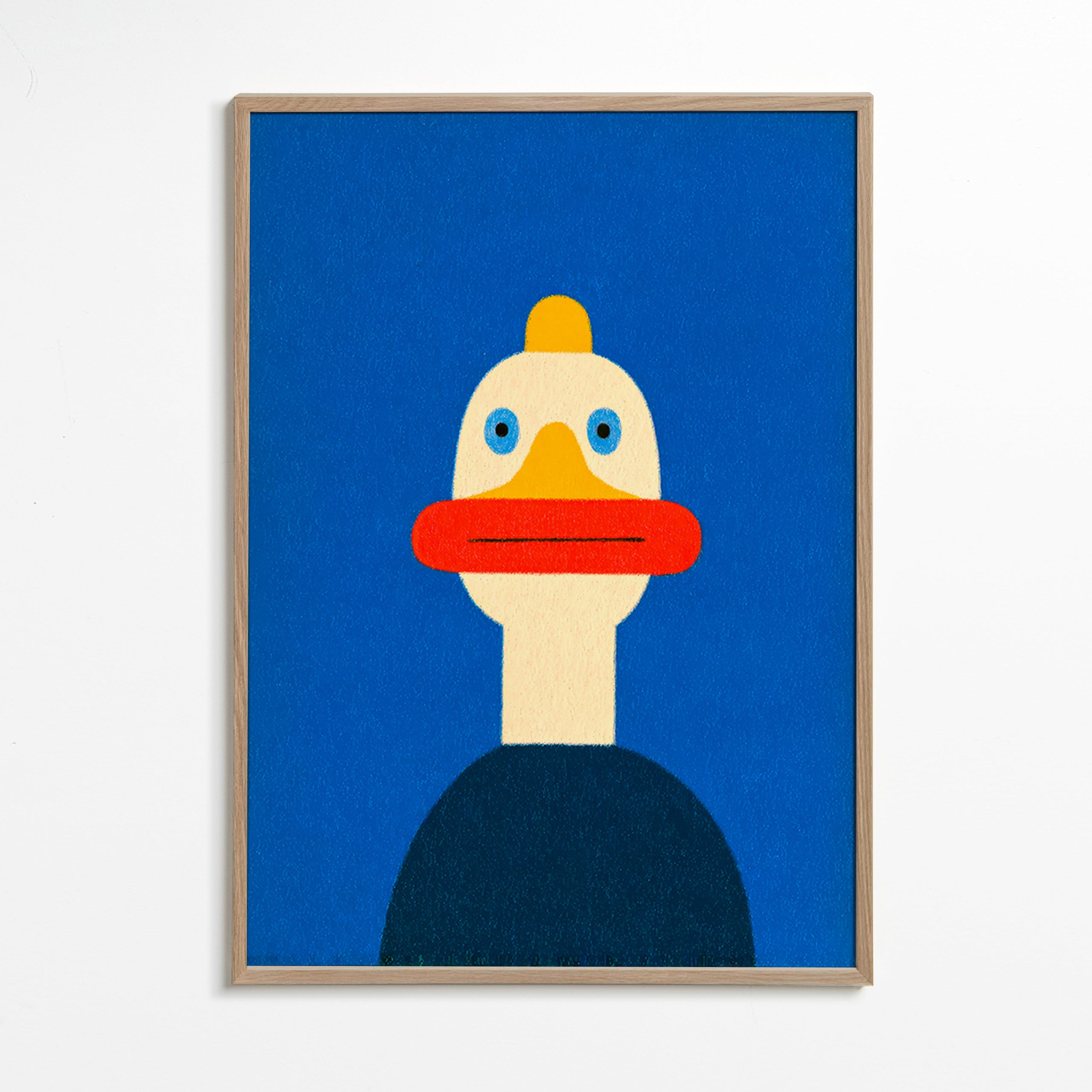 Dierenposter blauwe eend illustratie