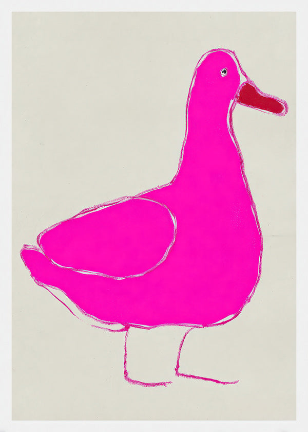 Roze eend illustratie