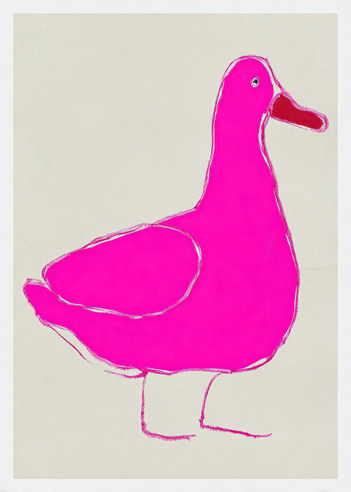 Roze eend illustratie