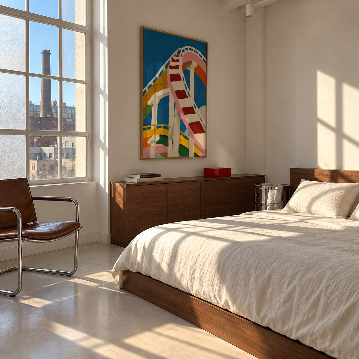 Candy Tracks - Framed poster in an interior