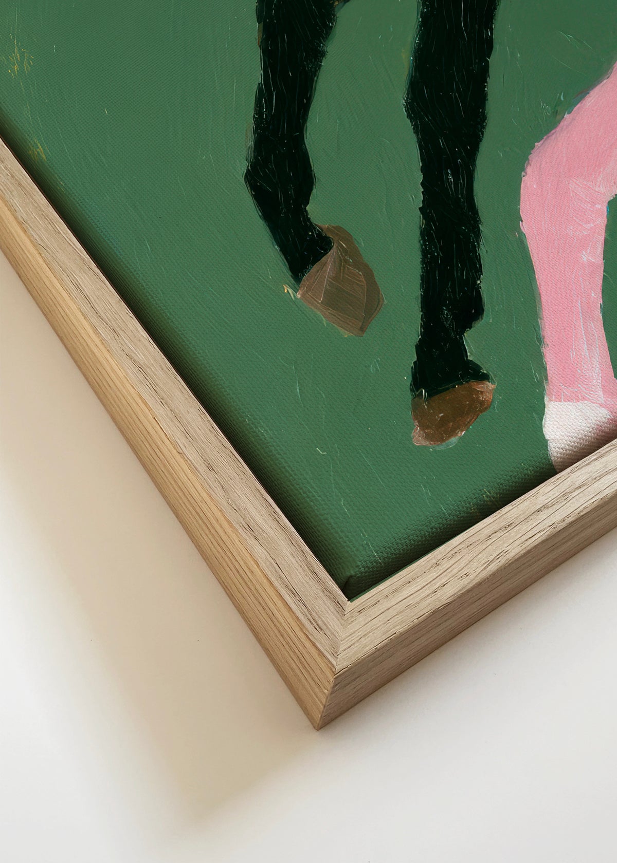 Running Horses - Framed canvas detail