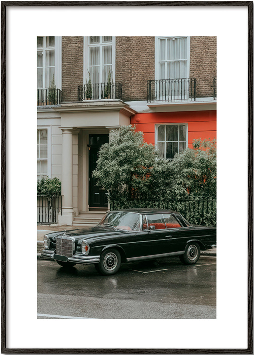 Straatfoto van een klassieke auto