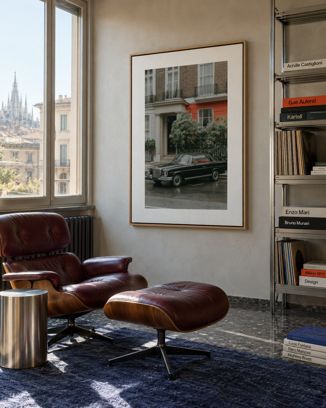 Quiet Street - Framed canvas in an interior