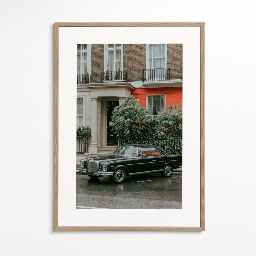 Straatfoto van een klassieke auto