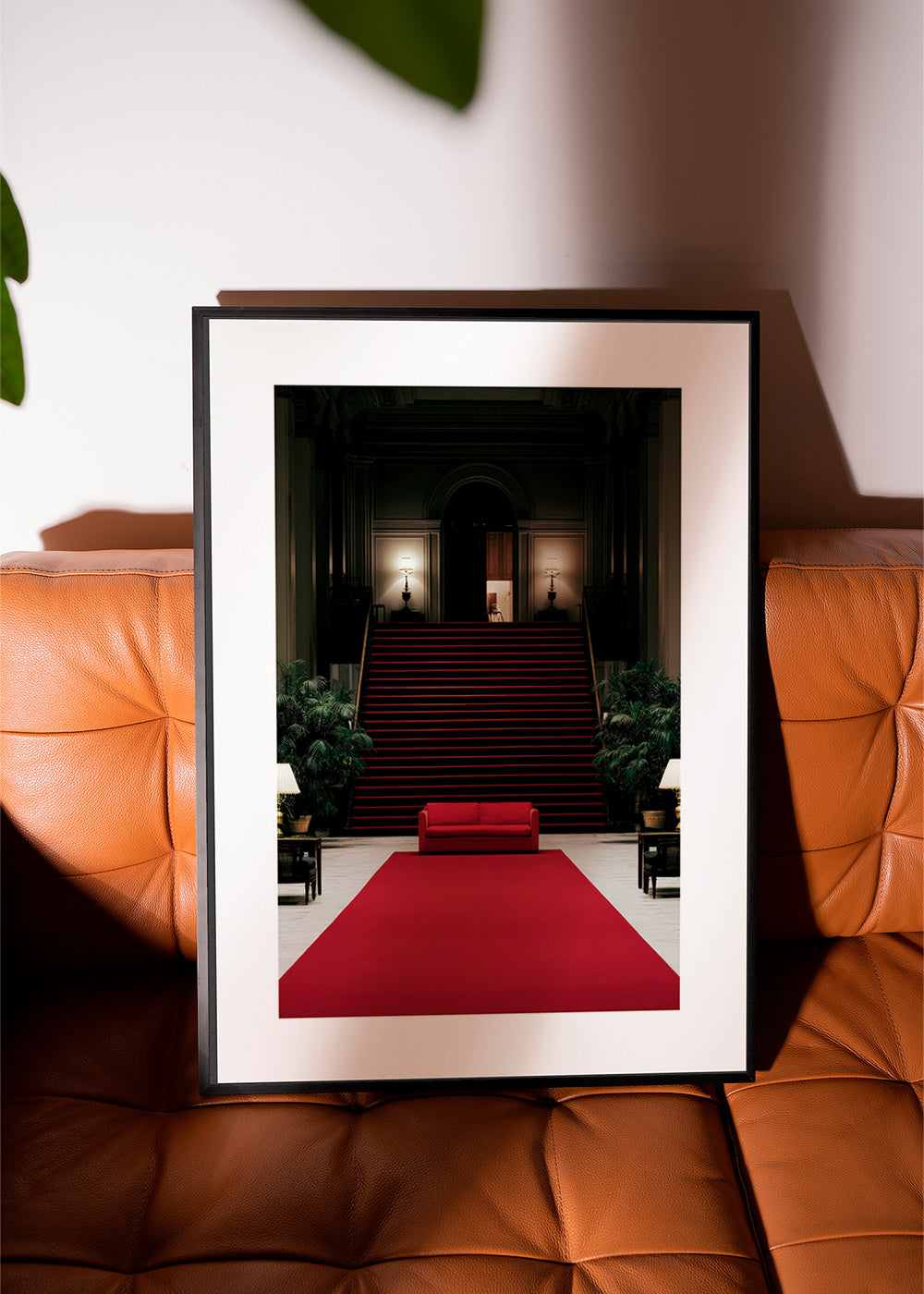 Trapfotografie met rood tapijt