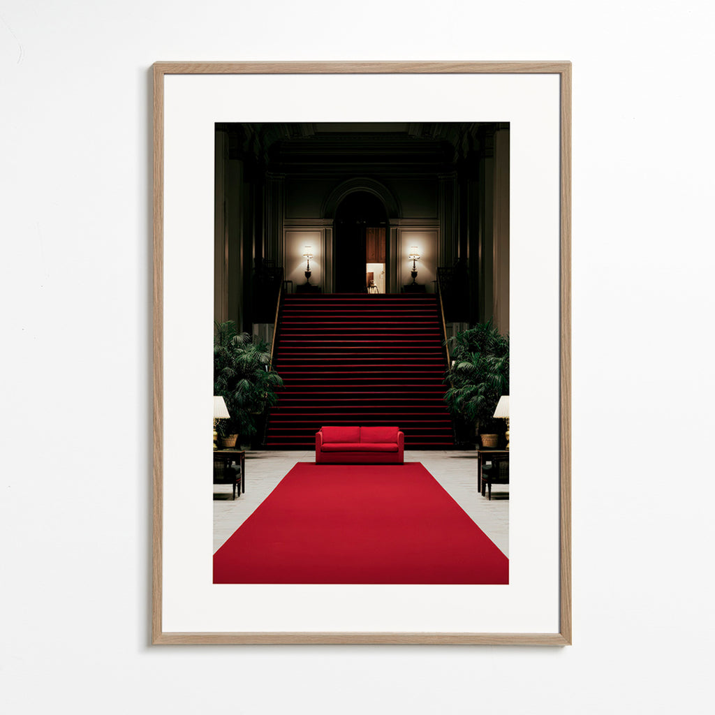 Trapfotografie met rood tapijt