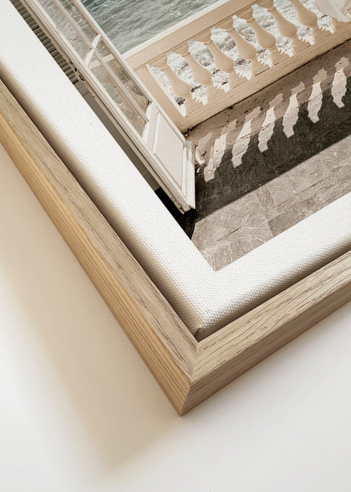 Landschap kunst: balkon met zeezicht